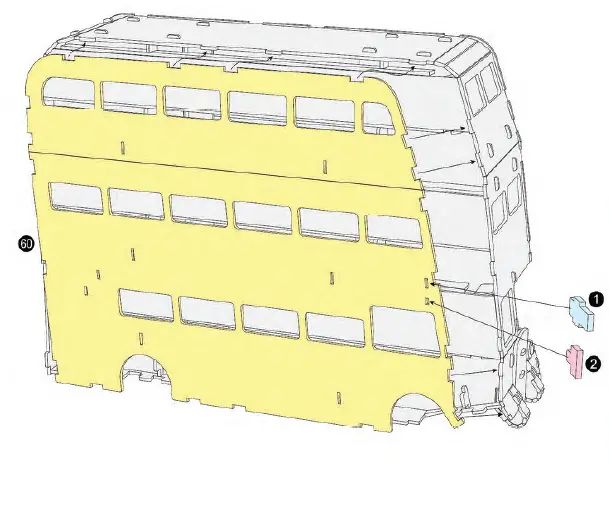 UNIVERSITY-GAMES 08432-Harry -Potter-Knight-Bus-3D-Puzzle-13