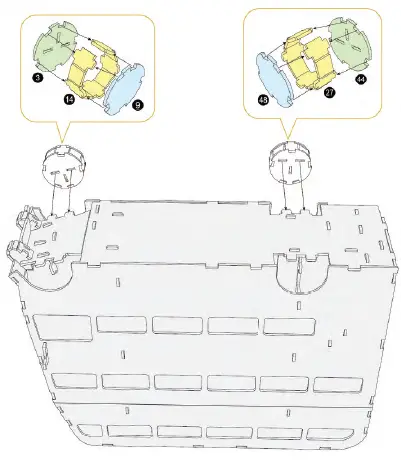 UNIVERSITY-GAMES 08432-Harry -Potter-Knight-Bus-3D-Puzzle-14