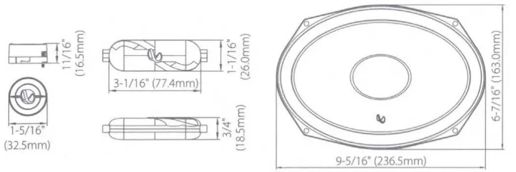 Infinity 108P693C PRIMUS 693 Series 6 Inche x9 Inches 3 way Car Speakers - Figure 1
