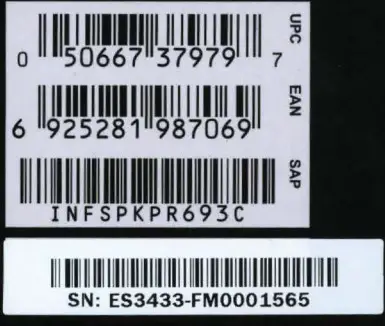 Infinity 108P693C PRIMUS 693 Series 6 Inche x9 Inches 3 way Car Speakers - barcode