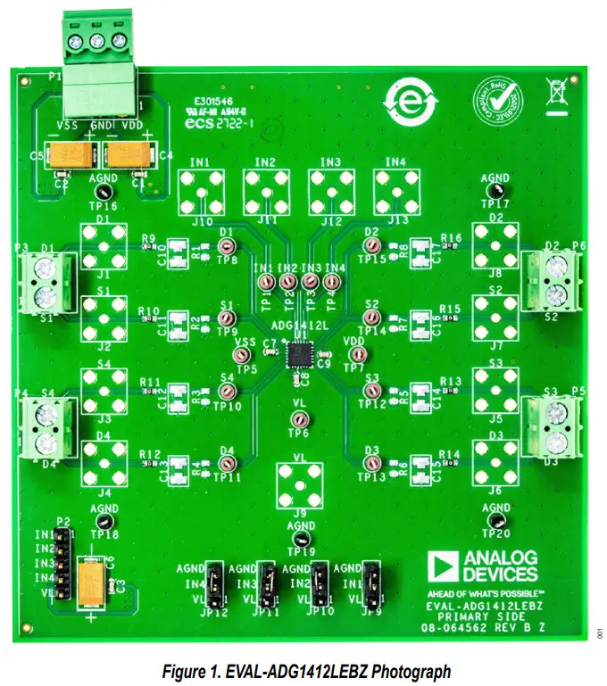 ANALOG DEVICES EVAL ADG1412L Evaluation Board - FIGURE 1