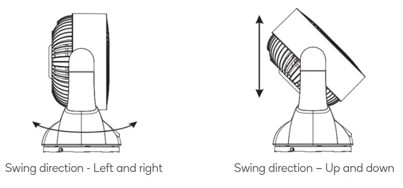 kogan KADCCRFAN8A DC Motor Circulator Fan - Swing