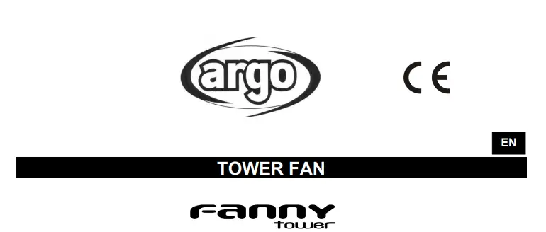 Argo 18618816 Tower Fan Instruction Manual