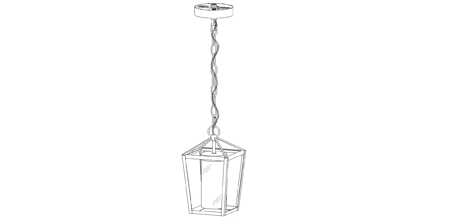 Uolfin 5069481 Glass Lantern Mini Outdoor Pendant Light Instruction Manual
