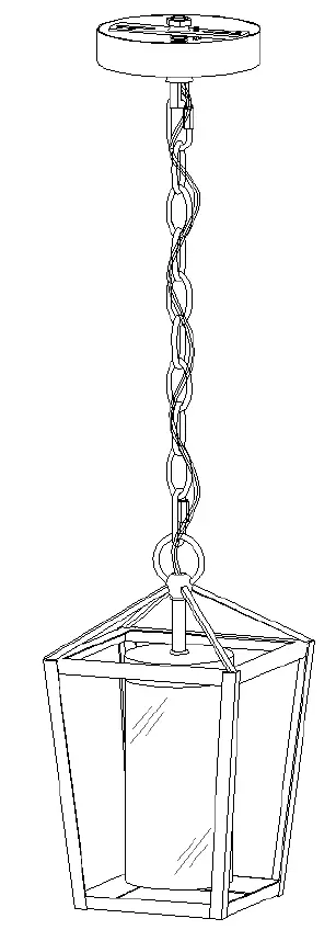 Uolfin 5069481 Glass Lantern Mini Outdoor Pendant Light