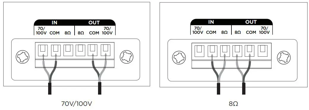 BOSE DesignMax DM3C In Ceiling Loudspeaker Installation Guide - Connection Diagrams