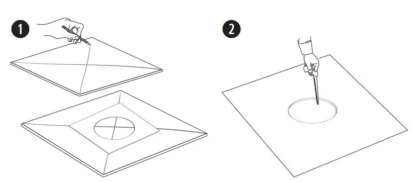 BOSE DesignMax DM3C In Ceiling Loudspeaker Installation Guide - Cutting the Ceiling Tile