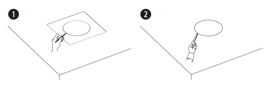 BOSE DesignMax DM3C In Ceiling Loudspeaker Installation Guide - Cutting the Ceiling