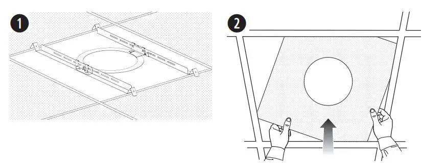 BOSE DesignMax DM3C In Ceiling Loudspeaker Installation Guide - Installing the Tile Bridge