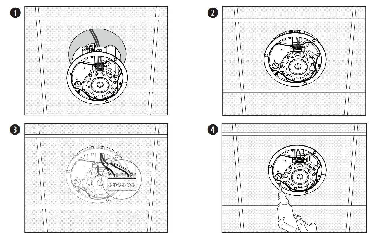 BOSE DesignMax DM3C In Ceiling Loudspeaker Installation Guide - Mounting the Loudspeaker