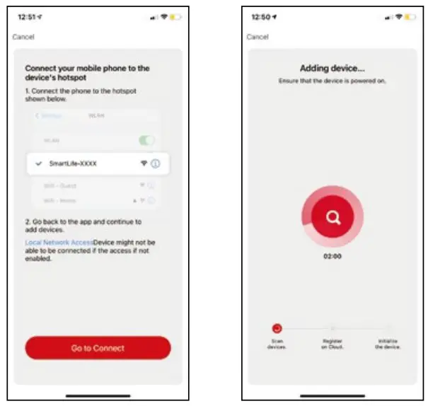 Adding Device in App Account