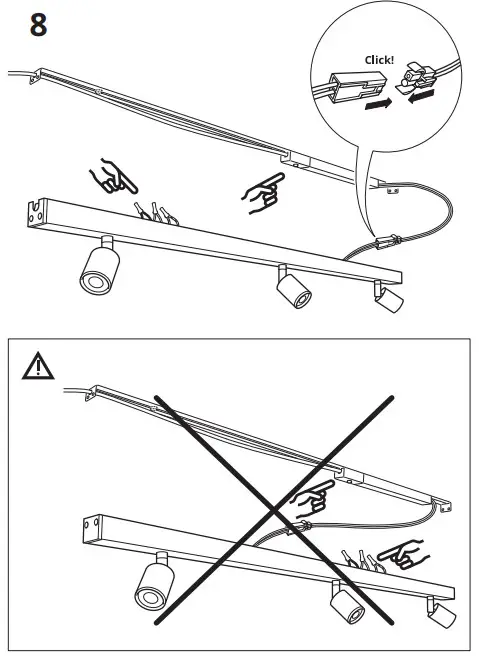 IKEA BÄVE LED Ceiling Track 3 Spots - 10