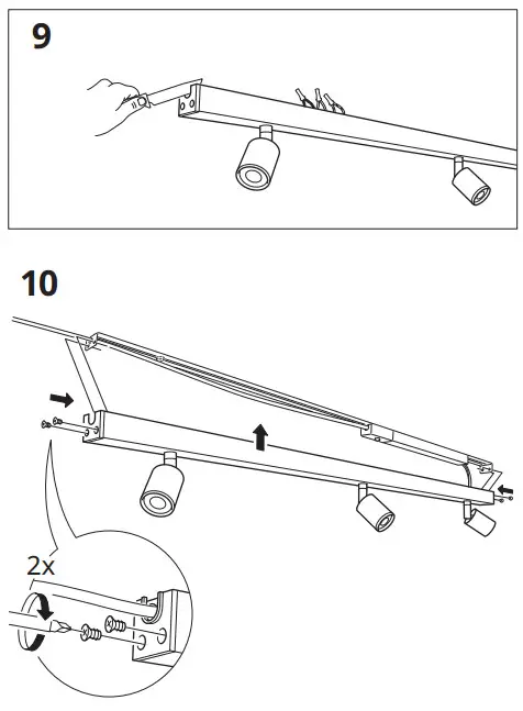 IKEA BÄVE LED Ceiling Track 3 Spots - 11