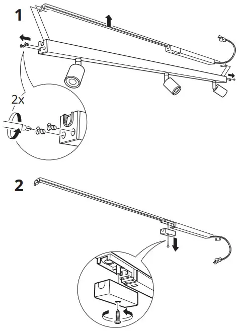 IKEA BÄVE LED Ceiling Track 3 Spots - 2