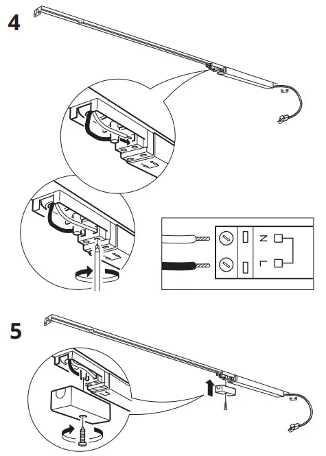 IKEA BÄVE LED Ceiling Track 3 Spots - 4