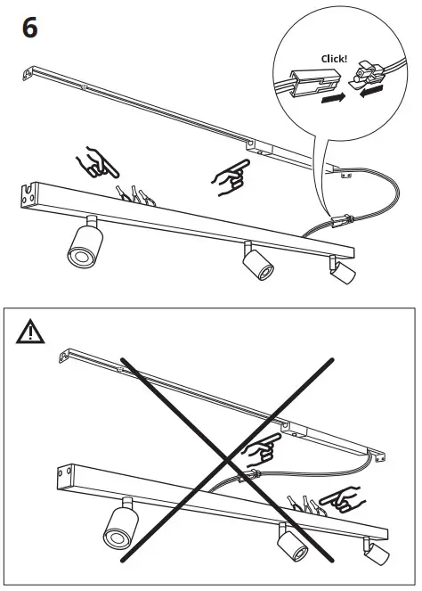 IKEA BÄVE LED Ceiling Track 3 Spots - 5