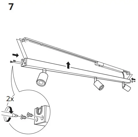 IKEA BÄVE LED Ceiling Track 3 Spots - 6