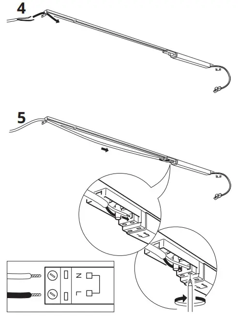 IKEA BÄVE LED Ceiling Track 3 Spots - 8