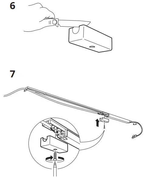 IKEA BÄVE LED Ceiling Track 3 Spots - 9