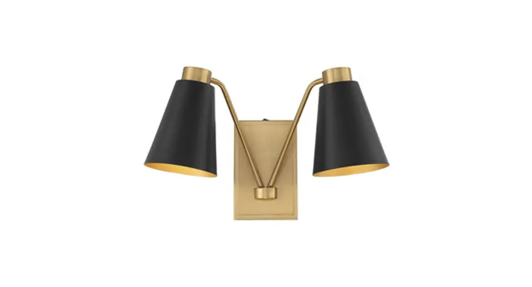 Savoy House M90088mbknb 2-light Wall Sconce In Matte Black With Natural Brass Instruction Manual Savoy House M90088mbknb 2-light Wall Sconce In Matte Black With Natural Brass Instruction Manual