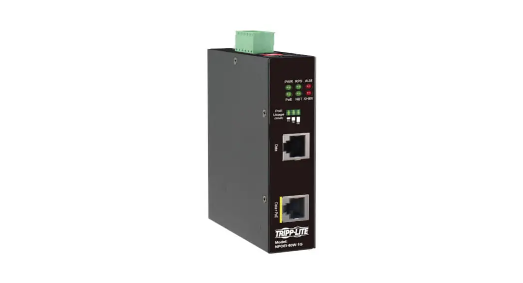 Eaton Npoei-60w-1g Industrial Gigabit Ethernet Poe Injector Owner's Manual
