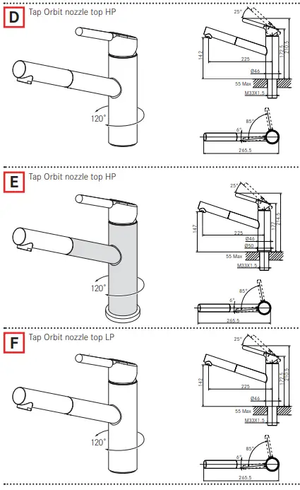FRANKE FC 3055.071 ORBIT Kitchen Faucet-fig3
