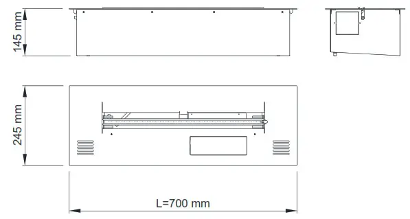 planik Prime Fire 700 Bioethanol Fireplace Insert - Product Overview 2