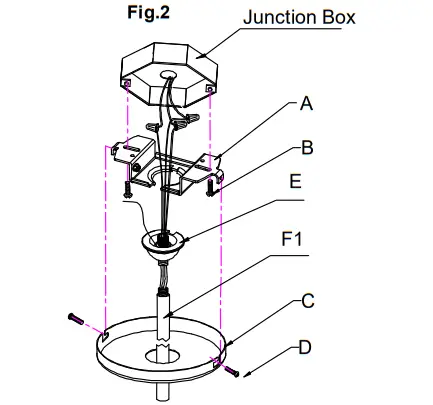 George Kovacs P960 077 Grid II Mini Pendant Light - SUGGESTED INSTALLATION