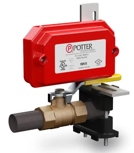 POTTER RBVS Universal Ball Valve Solenoid Coil Supervisory Switch-