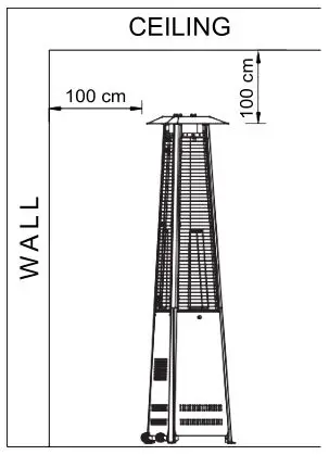 Eastern Tabletop Outdoor Portable Patio Heaters - HEATER STAND AND LOCATION