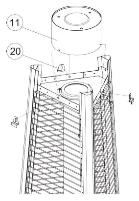 Eastern Tabletop Outdoor Portable Patio Heaters - STEP 11
