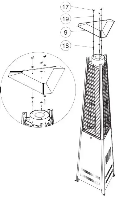 Eastern Tabletop Outdoor Portable Patio Heaters - STEP 12