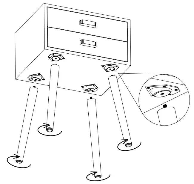 JAXPETY HG61B0924 Mid Century Modern Nightstand Set - fig2