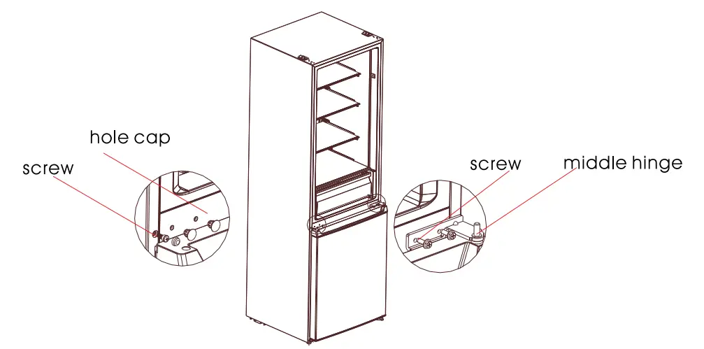 Monsher MRF 61188 Two Chamber Refrigerator - bottom