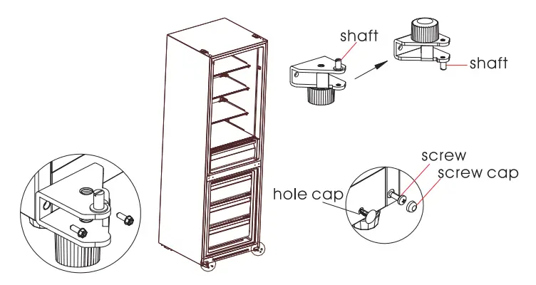 Monsher MRF 61188 Two Chamber Refrigerator - caps 2