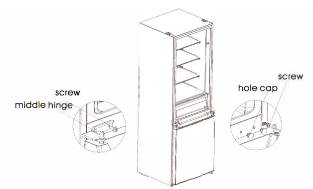 Monsher MRF 61188 Two Chamber Refrigerator - caps