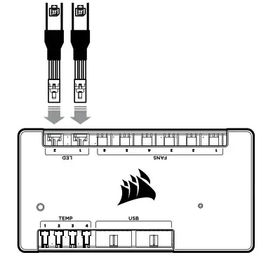 Corsair COMMANDER PRO Digital RGB Lighting and Fan Speed Controller - Connect the individually addressable RGB LED