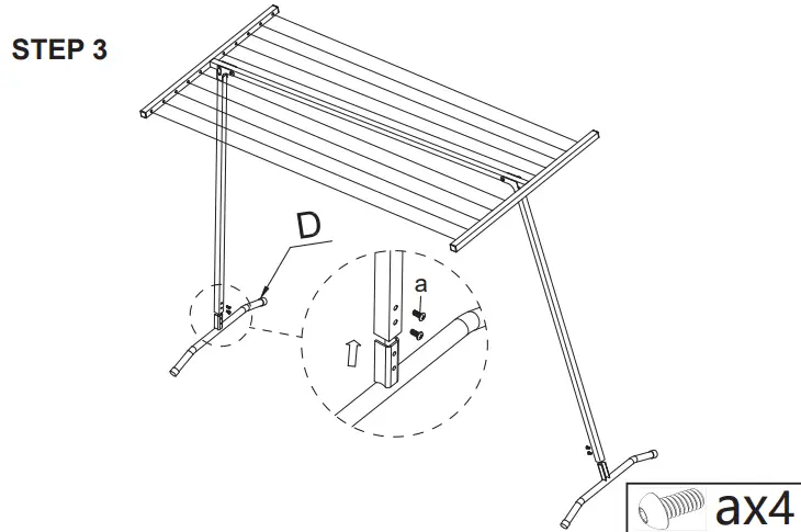 Kmart KC42971214 Extra Large Freestanding Clothes Line - STEP 3