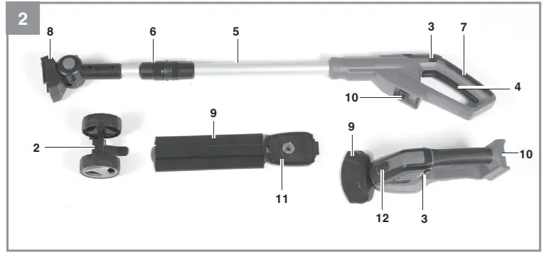 Einhell GE-CG 18-100 Li T Cordless Grass and Shrub -figure 1