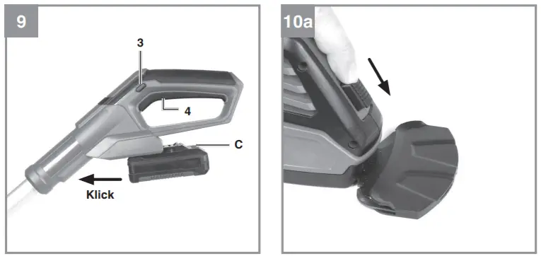 Einhell GE-CG 18-100 Li T Cordless Grass and Shrub -figure 7