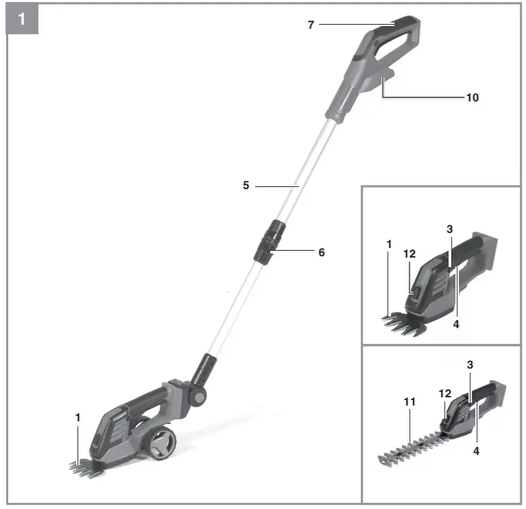 Einhell GE-CG 18-100 Li T Cordless Grass and Shrub -figure
