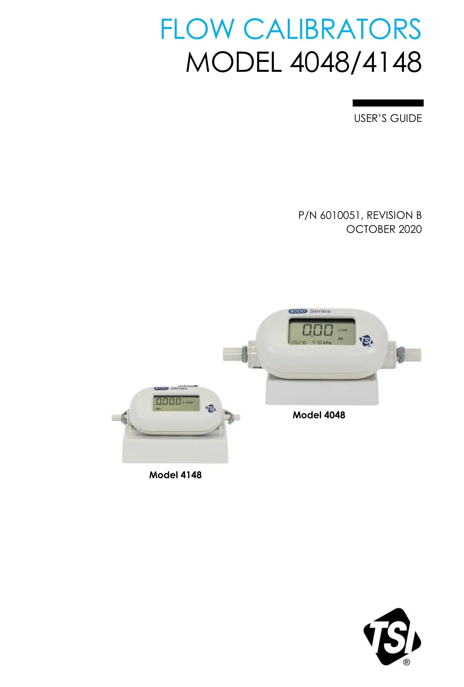 TSI 4048 Flow Calibrator User Guide