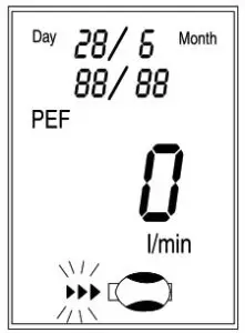 microlife PF 100 Digital Peak Flow Asthma Monitor-Measurement 1