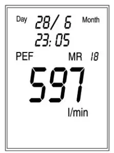 microlife PF 100 Digital Peak Flow Asthma Monitor-Measurement 10