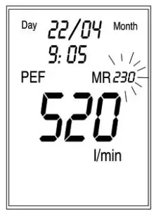 microlife PF 100 Digital Peak Flow Asthma Monitor- Memory Capacity Low