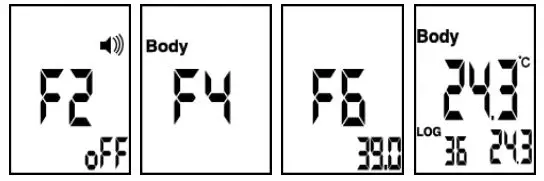 Penrui JRT200 Infrared Thermometer - Button and setting