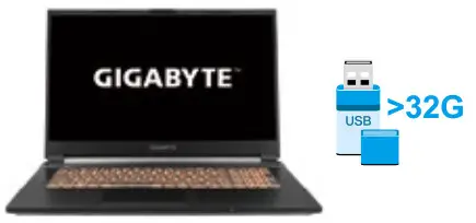 GIGABYTE A7 Gaming Laptop- USB Flash Drive