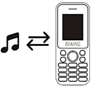 iSWAGE 184419 Fusion 1.8 inch 2G Bar Phone -Copy music