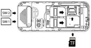 iSWAGE 184419 Fusion 1.8 inch 2G Bar Phone - Install SIM card