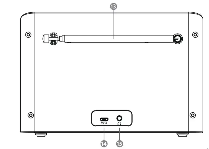 i-box Slim DAB DAB+ FM Portable Radio- Back panel